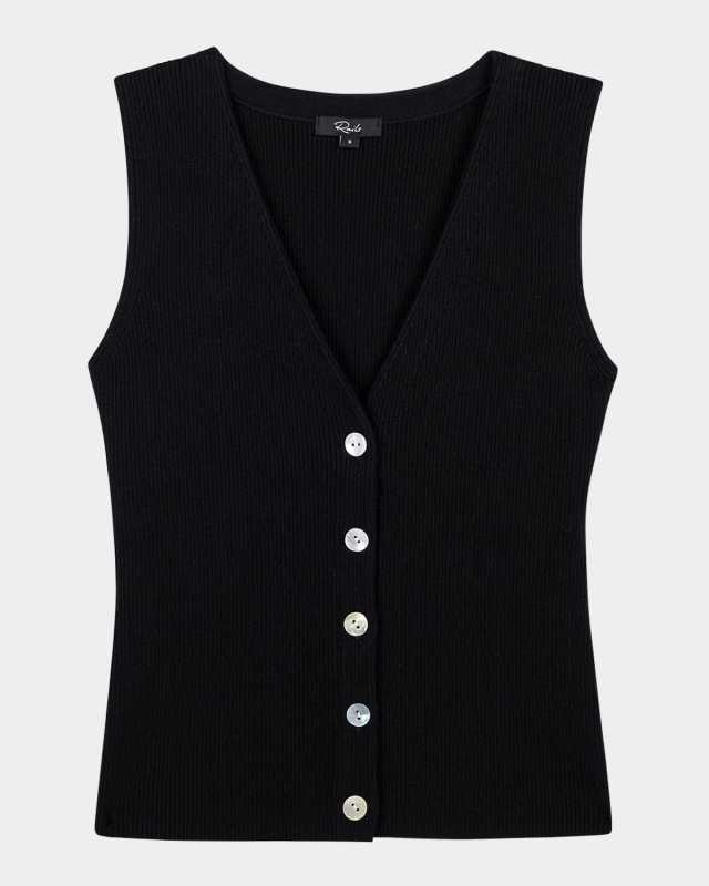 Rosa Rib-Knit Vest